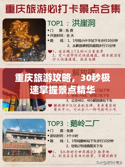 重庆旅游攻略,30秒极速掌握景点精华